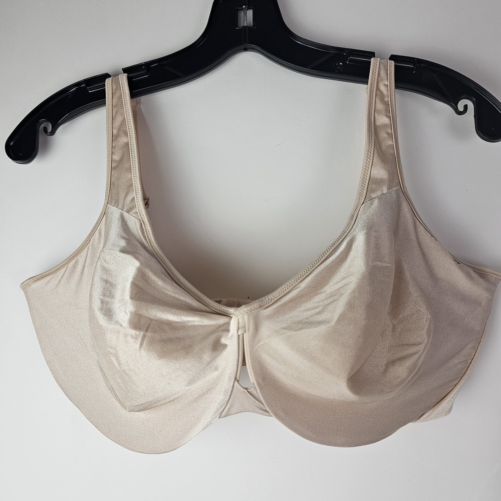 Lilyette Bali Bra 42DD Beige Minimizer Underwire Full Coverage Style 0904 Satin